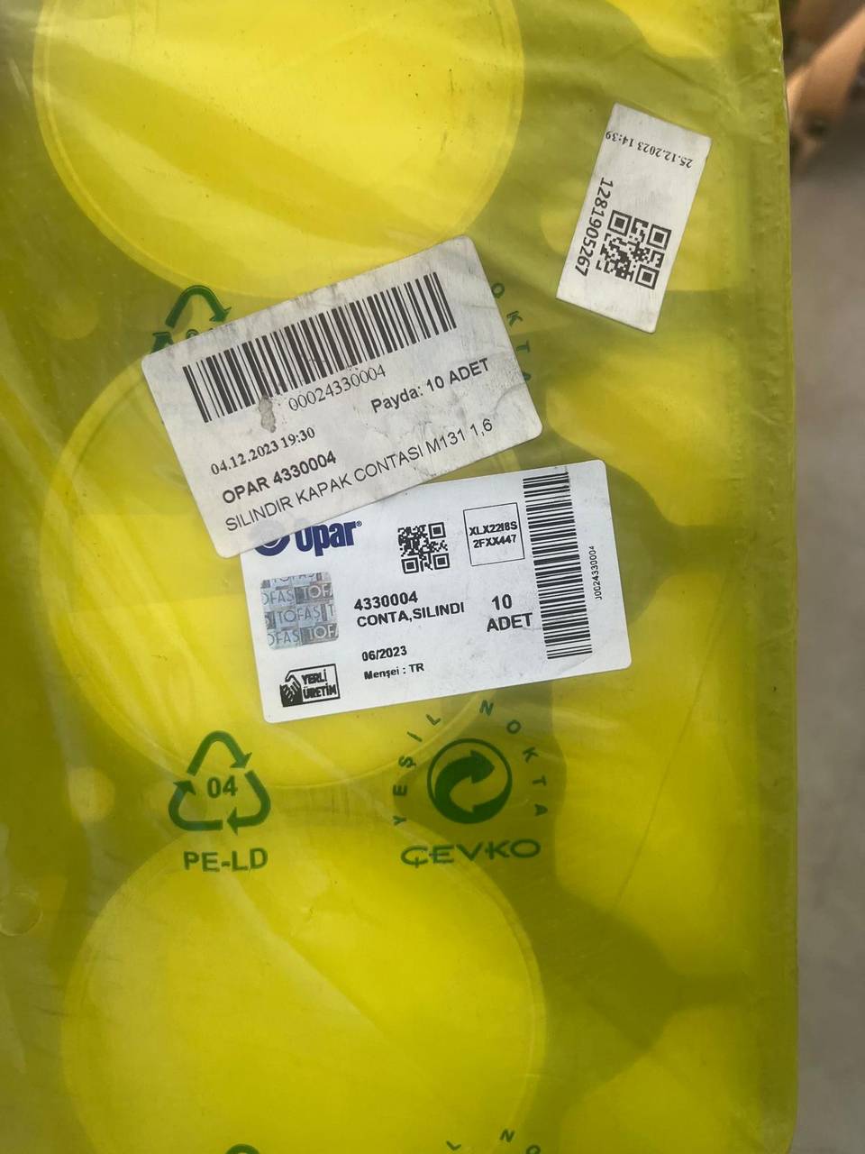 4330004 Silindir Kapak Contası | 131 Doğan Kartal Şahin 1600 — OPAR OEM Parça