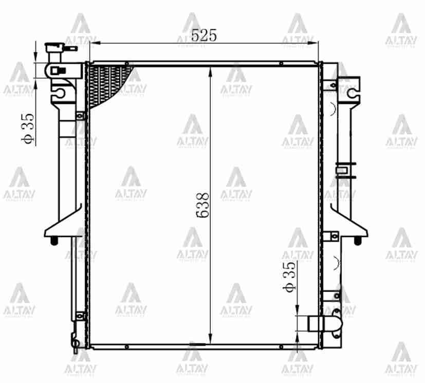 1350A182 Radyatör Su L-200 06 15 26MM M-T — MAHER OEM Parça