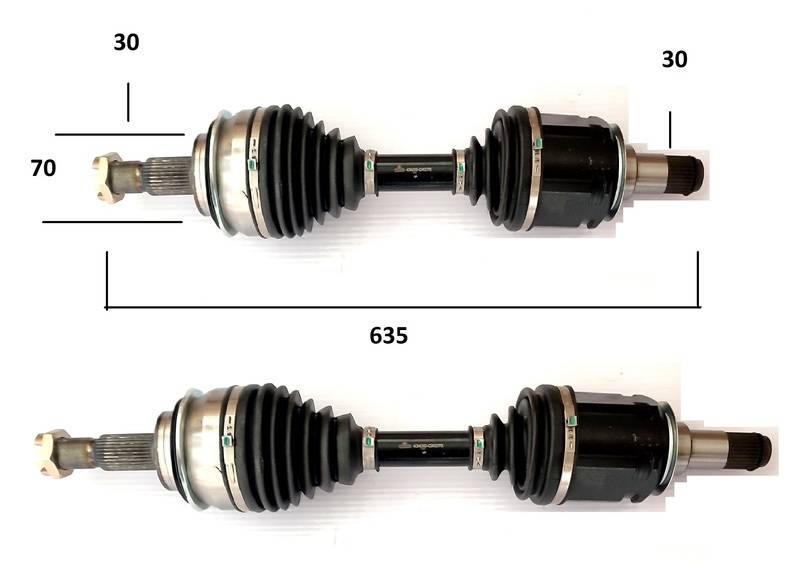 43430-0K070 MİL AKS HILUX REVO 15-21 ÖN 4X4 SAĞ/SOL ABSLİ — TOYOTA OEM Parça